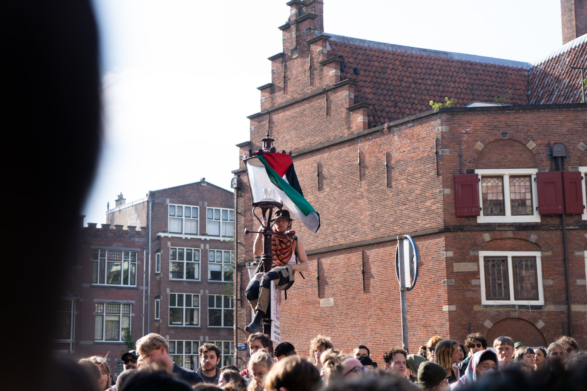 Foto's van de pro-Palestina-demonstraties aan de UvA voor Folia (2024)