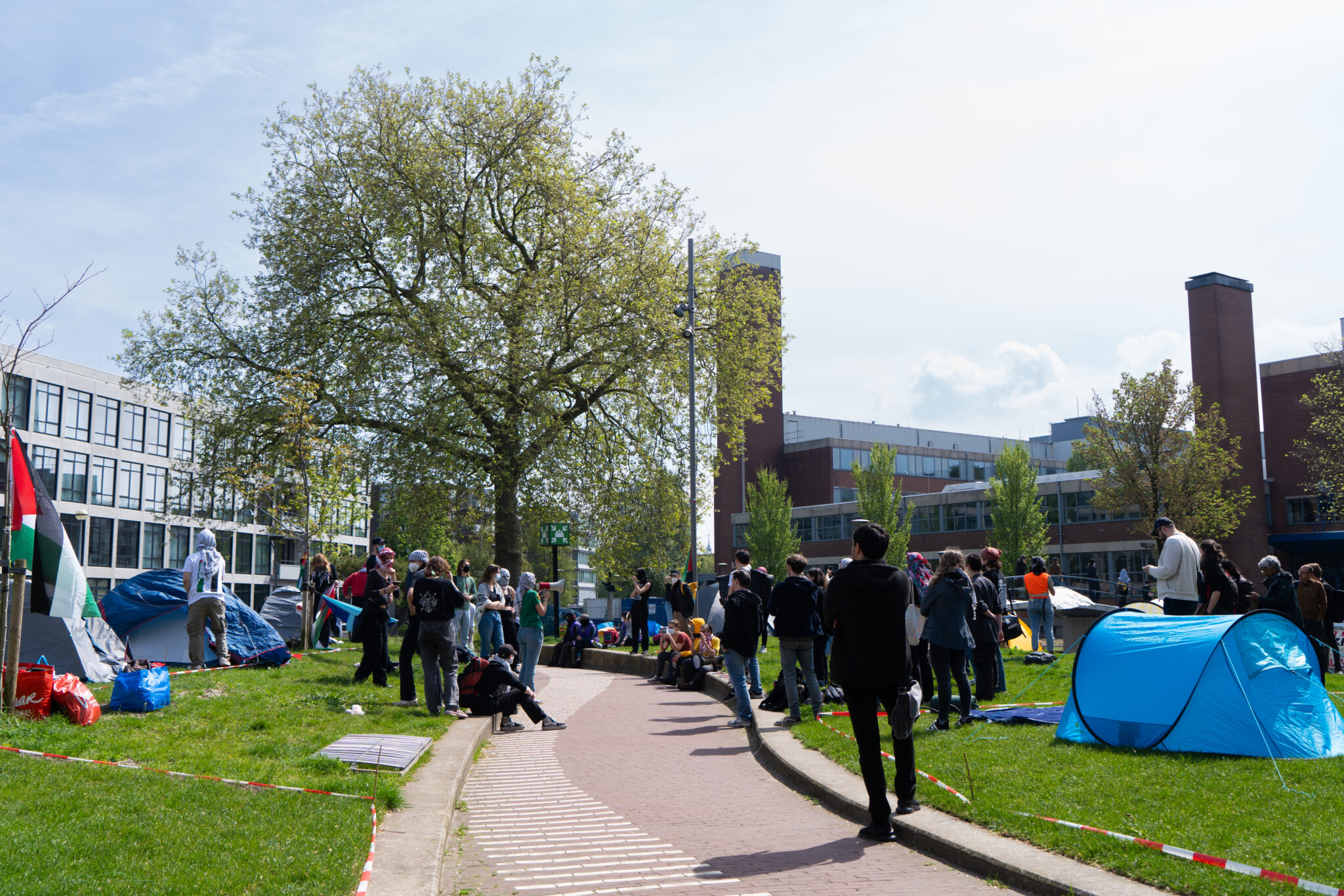 Foto's van de pro-Palestina-demonstraties aan de UvA voor Folia (2024)