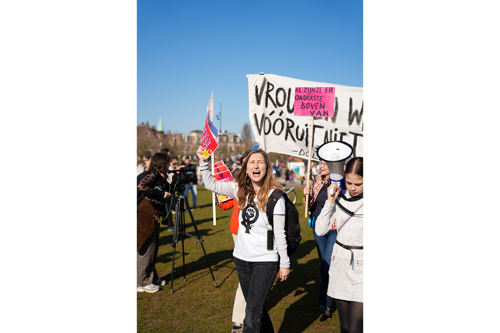 Dolle Mina Sia Hermanides tijdens Feminist March (2025)
